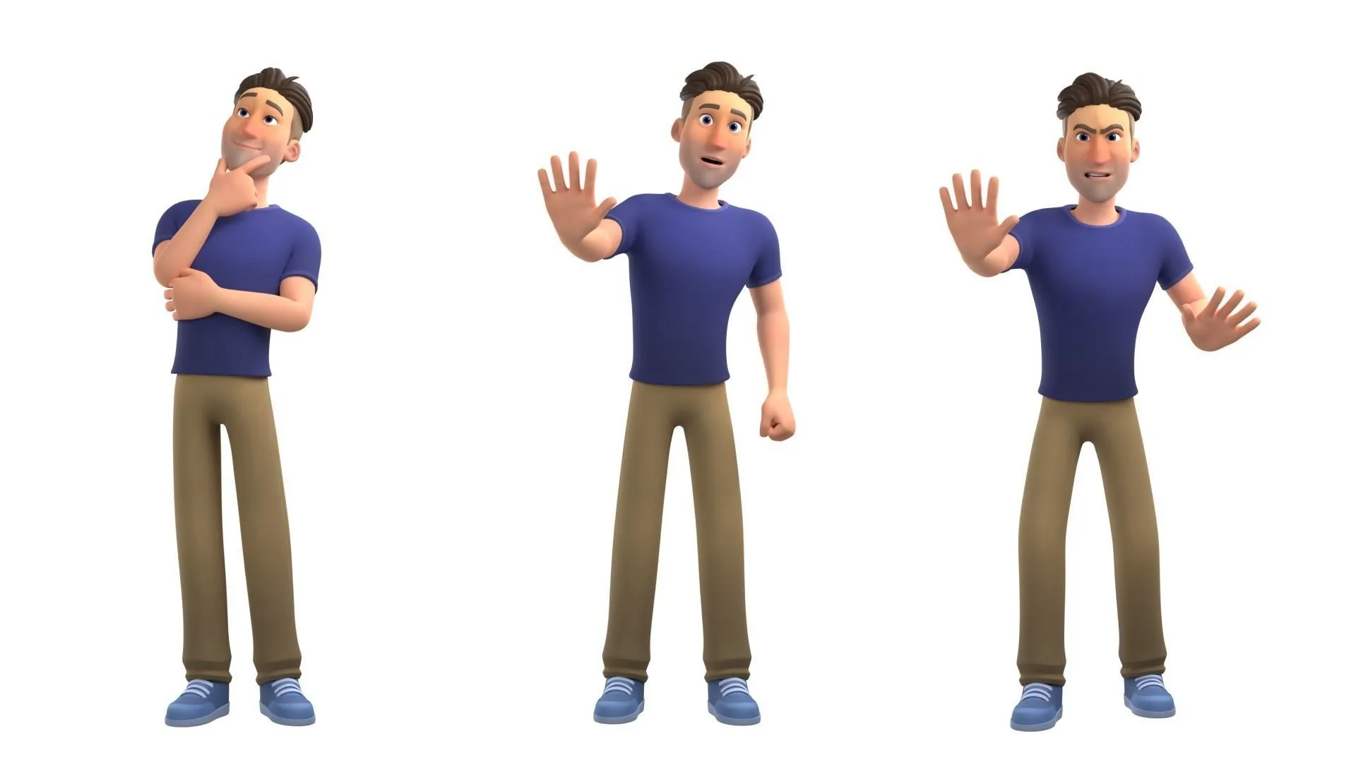 Cartoon Man Character render 5